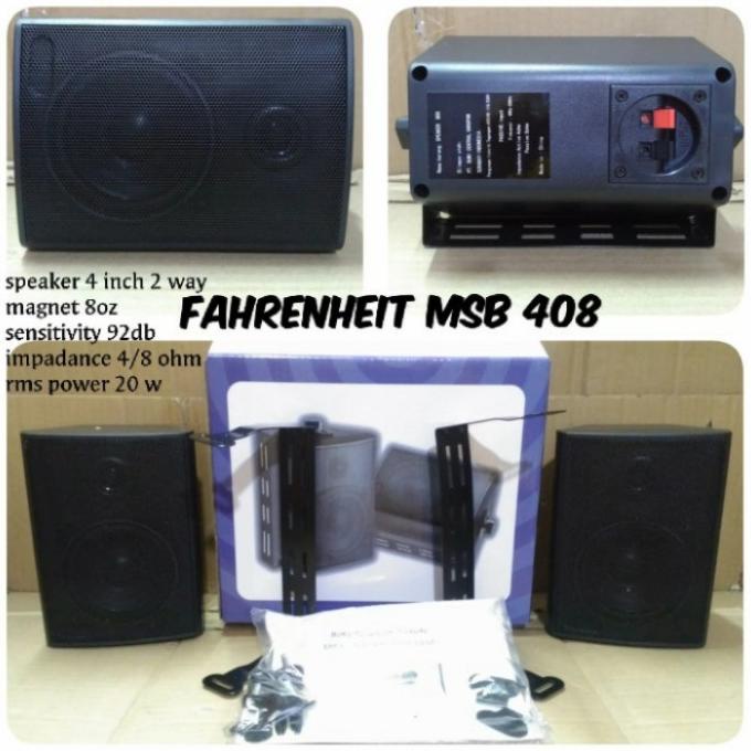 Speaker Box Pasif 4 Inch Dan Bracket Fahrenheit MSB 408 harga sepasang