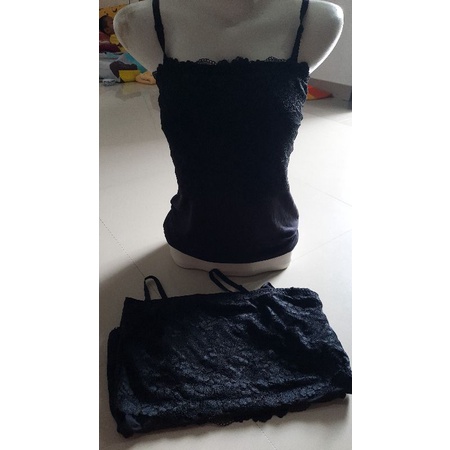 Tank top bra renda,kamisol korean