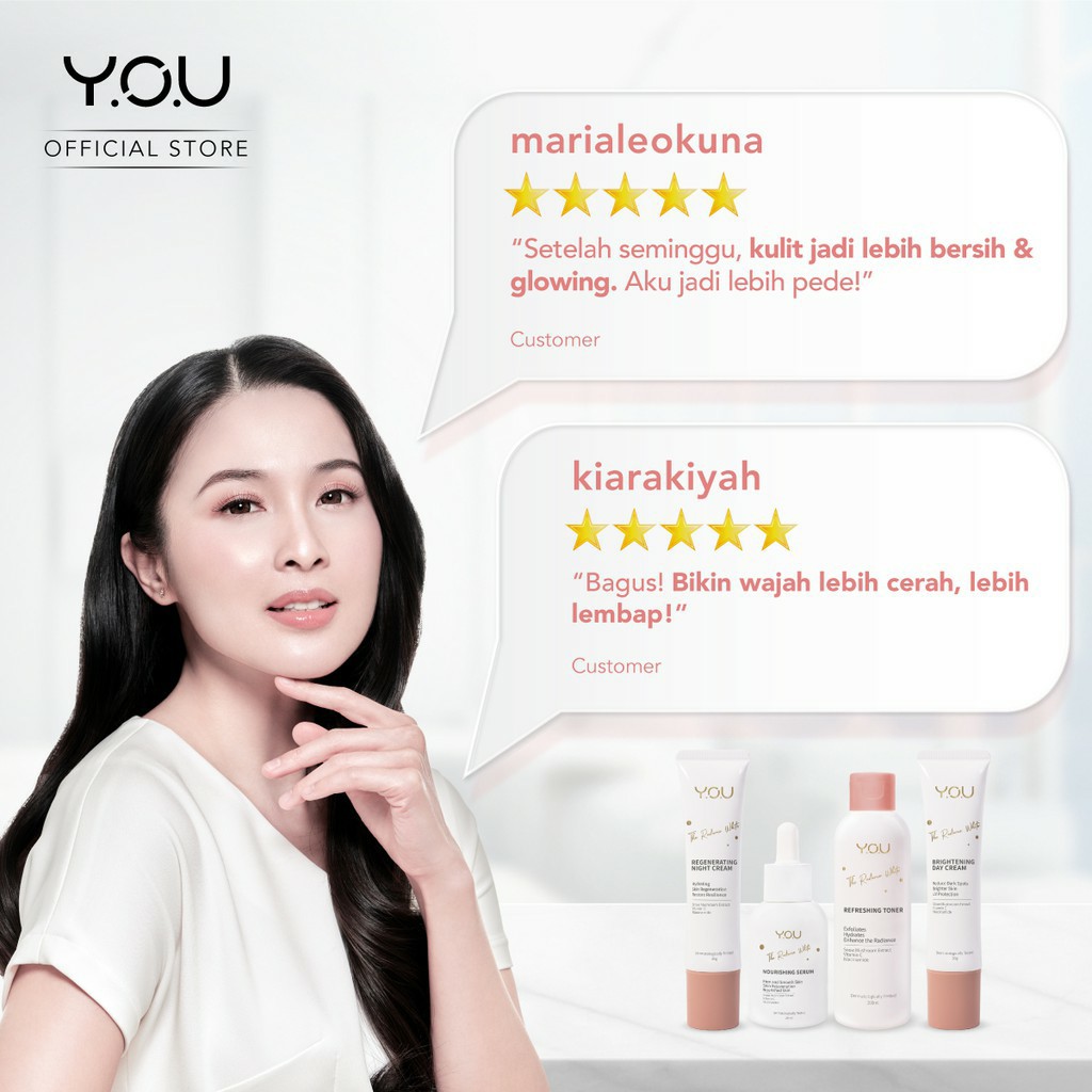 [❤ ORIGINAL⭐]  YOU The Radiance White Brightening Advanced Day Cream 30g SPF 35 PA+++ [Kulit Cerah]