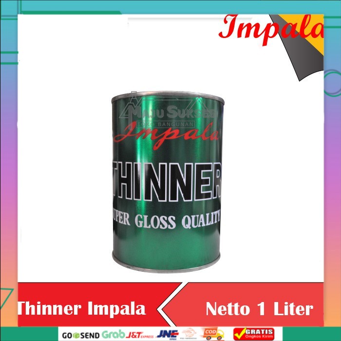 

THINNER IMPALA THINER PENGENCER CAT MINYAK BESI KAYU TINER IMPALA SUPER GLOSS 1 LITER KALENG 1L 1KG Terbaru