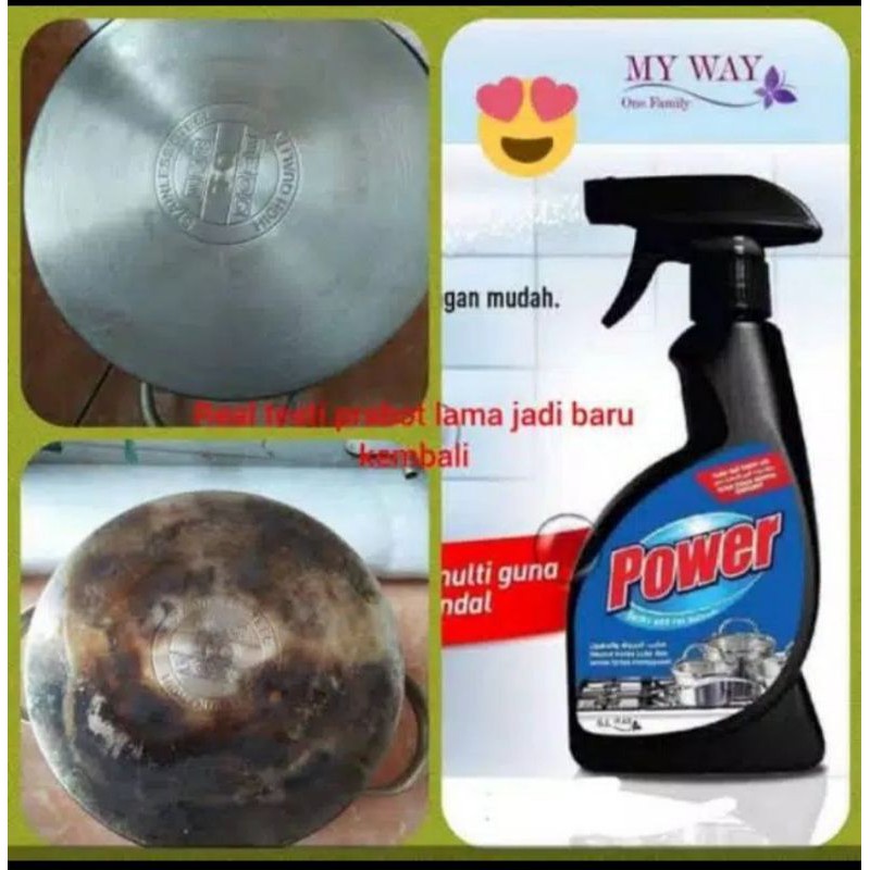 Pembersih kerak panci wajan Power Black My way 480ml Masak Kualitas Terbaik Anti Lengket Terbaru Rum