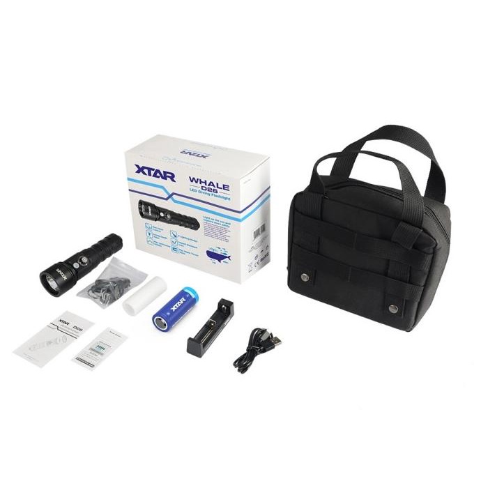 XTAR WHALE D26 1100 LM COOL LIGHT, FULL SET