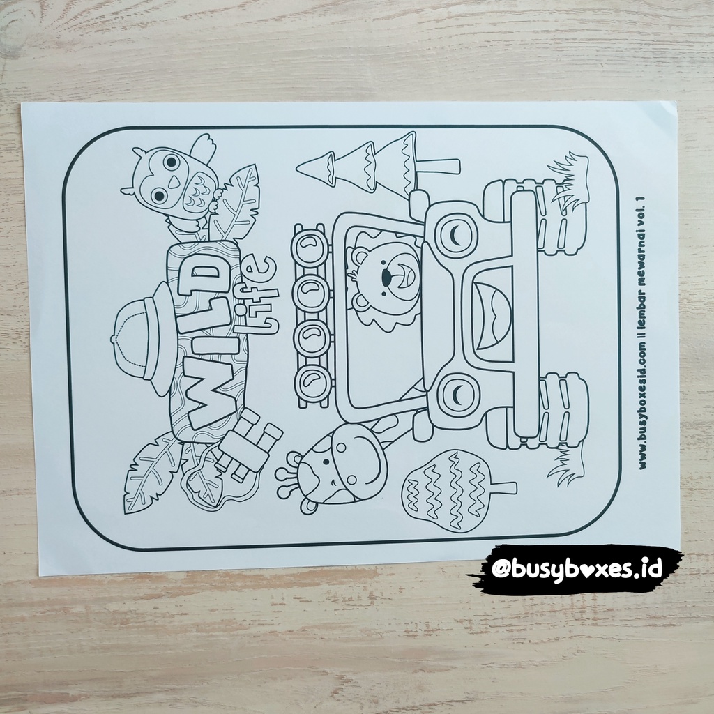 [busyboxes.id] Worksheet paud / worksheet preschool / aktivitas anak / worksheet mewarnai / lembar mewarnai vol 01