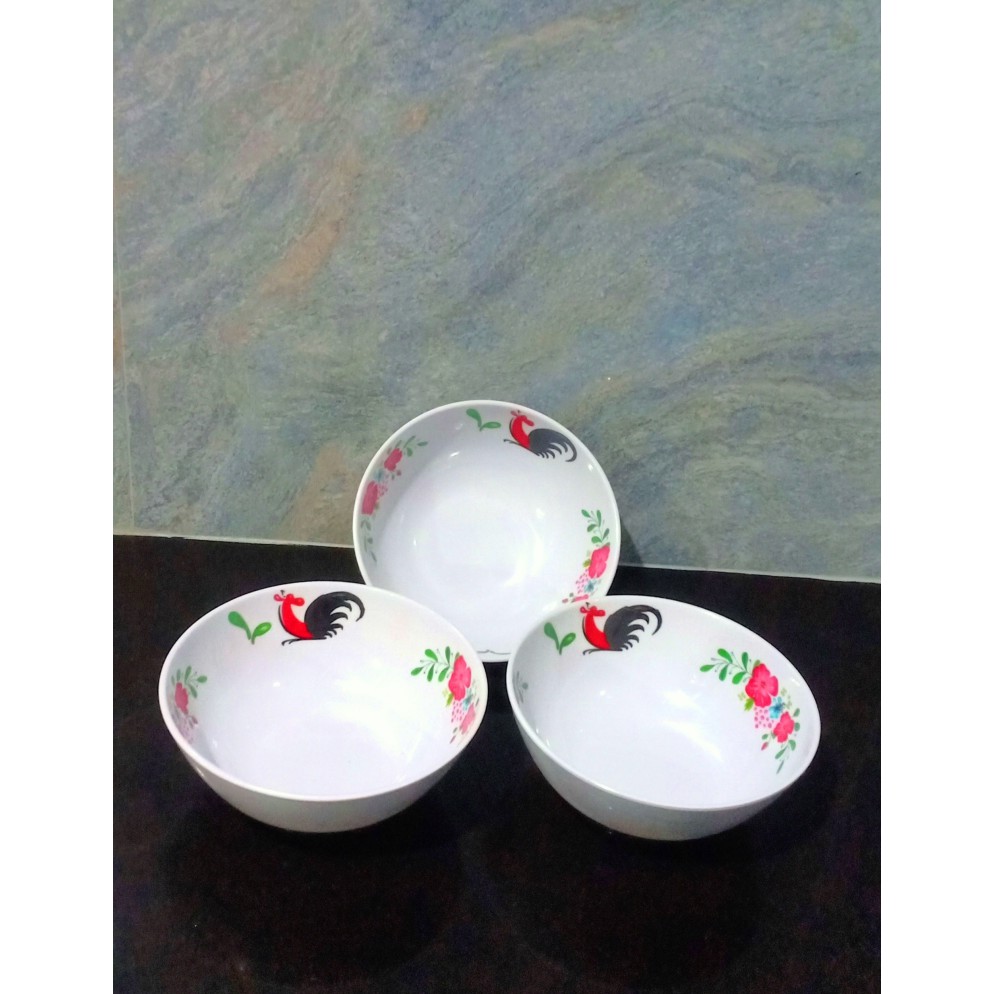 MANGKUK MELAMINE WARE MOTIF AYAM JAGO STANDAR SNI