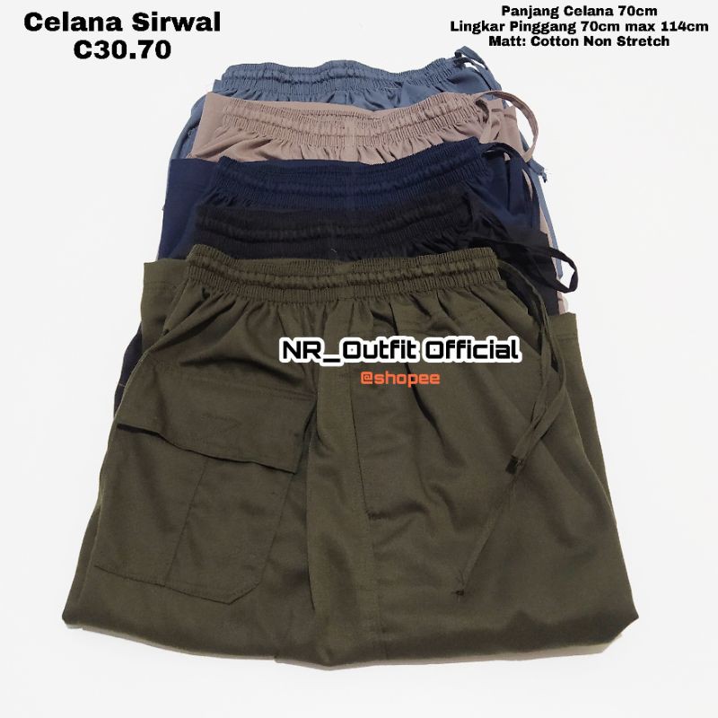 Celana Sirwal Jumbo Chinos Dewasa Pangsi Sontog Pinggang Karet Borju Big Size NR_Outfit Official COD