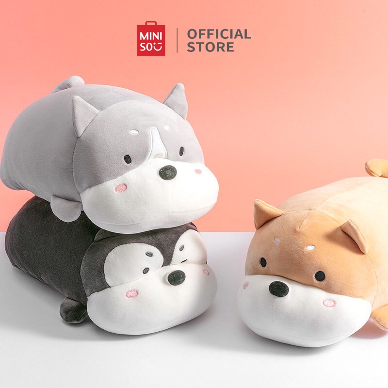 MINISO Boneka Lucu Shiba Inu Bantal lempar bantal Tidur Mainan Mewah Cute Plush Toy – 33cm Mainan