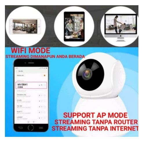 Paket Murah Aman CCTV Smart IP Camera Wifi 2MP HD 1080p V380 Plus Micro SD 32Gb 113137