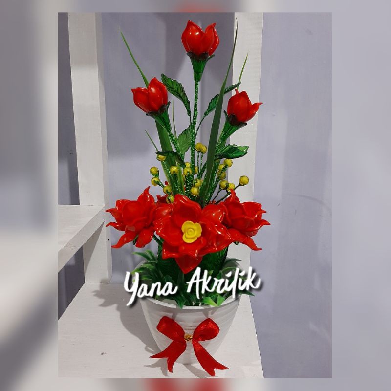 Bunga Meja Manik Akrilik