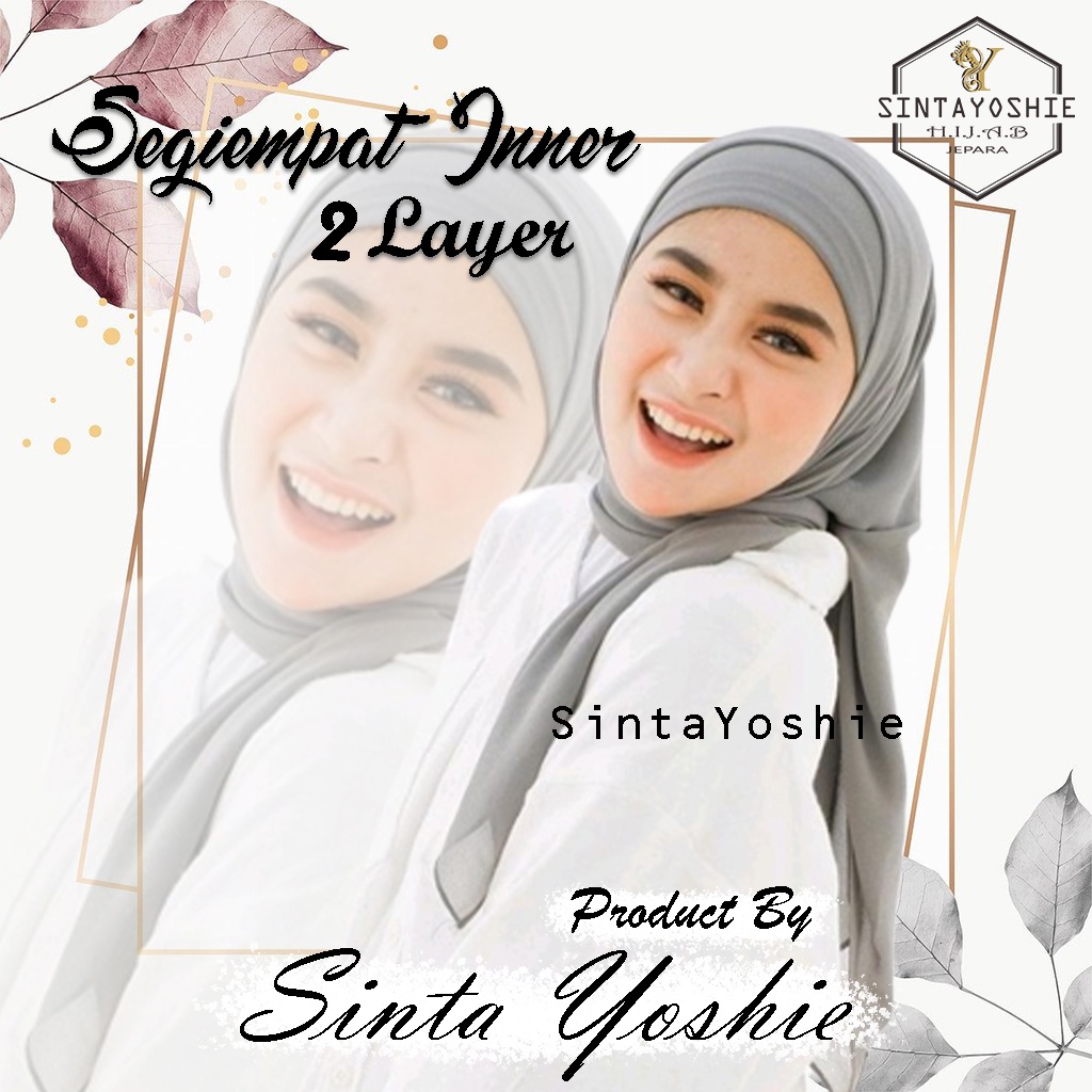 [PROMO] JILBAB SEGI EMPAT INNER 2 LAYER 2IN1 | SEGITIGA INSTAN INNER 2IN1 | HIJAB SEGI EMPAT INSTAN POLOS