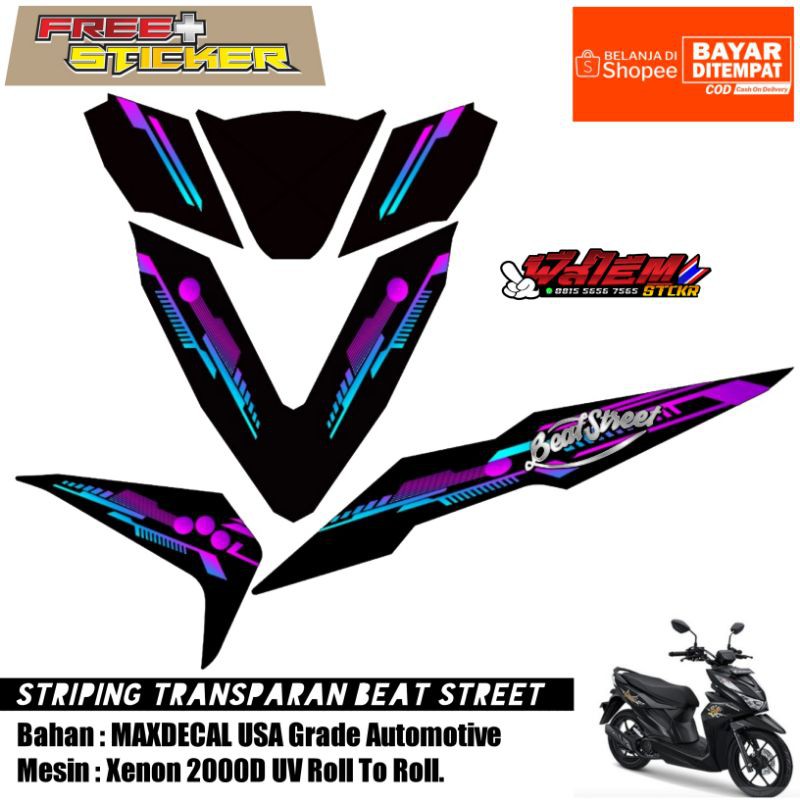 Striping Transparan Beat Street