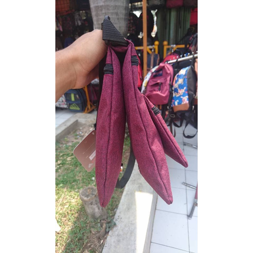 Tas Selempang Air Bone Slempang Hp Bodypack Pria/Wanita Premium Murah - Maroon