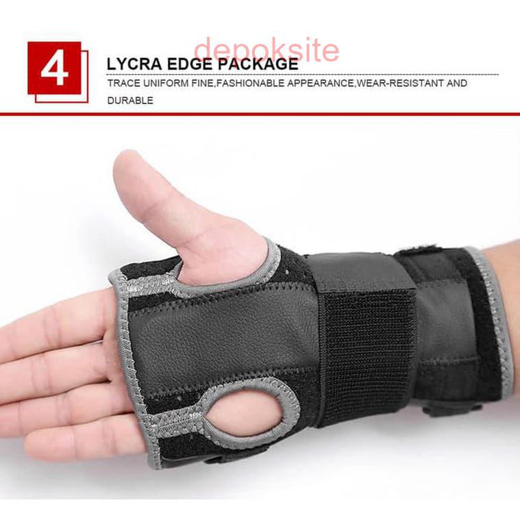 1Pcs AOLIKES 1680 Pelindung Penyangga Lengan Tangan Hand Wrap Wrist Band Bracer Splint Support HQ