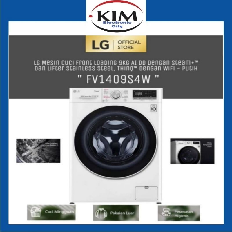 LG FV1409S4W MESIN CUCI FRONT LOADING 9 KG