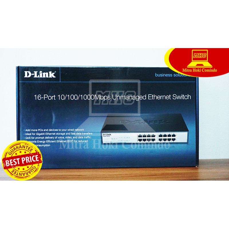 DLINK SWITCH HUB 16 PORT GIGABIT DGS-1016 C (BESI)