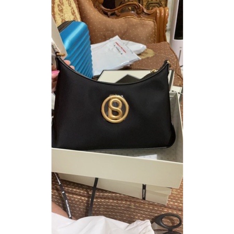 luana nylon bag button scarves black