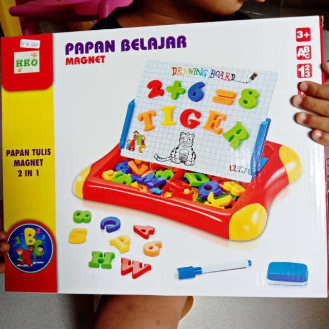 

Papan belajar magnet tempel tulis