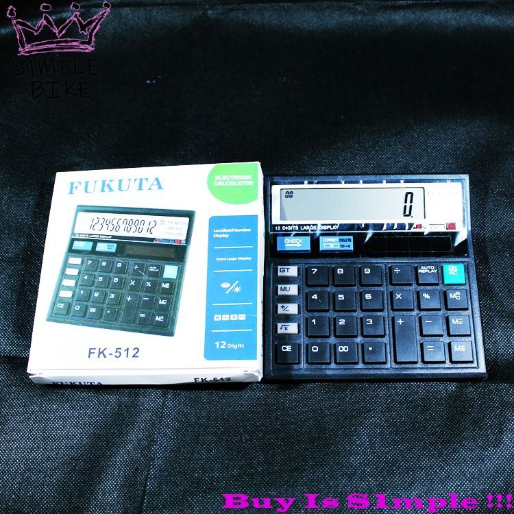 

Kalkulator Digital Merk Fukuta Calculator FK - 512 Chek And correct 12 Digit Angka