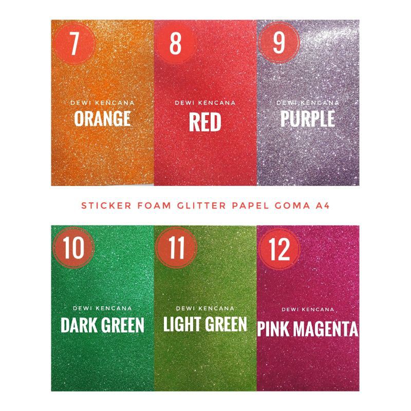 Sticker Foam Glitter atau Papel Goma A4 ST042-2