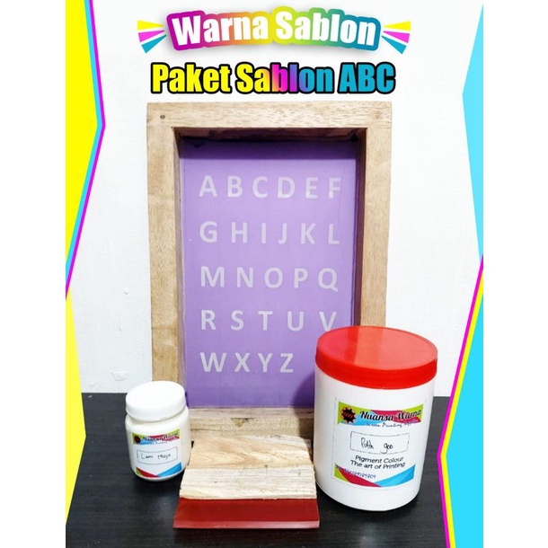 paket sablon pemula ABC