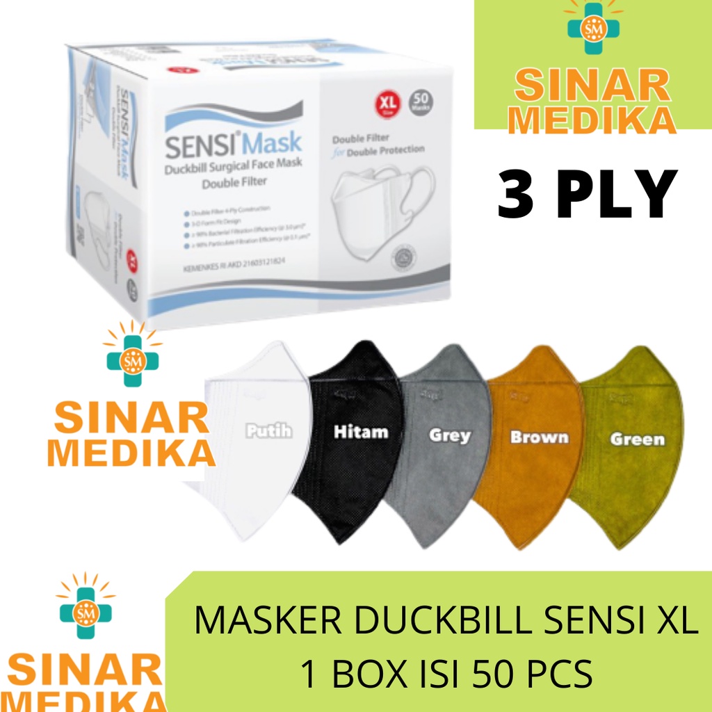 MASKER DUCKBILL SENSI ORIGINAL EMBOSSED AKD KEMENKES . FACE MASK DUCK BILL KARET DEBU PENUTUP HIDUNG MULUT BEBEK DARI ASAP MOTOR