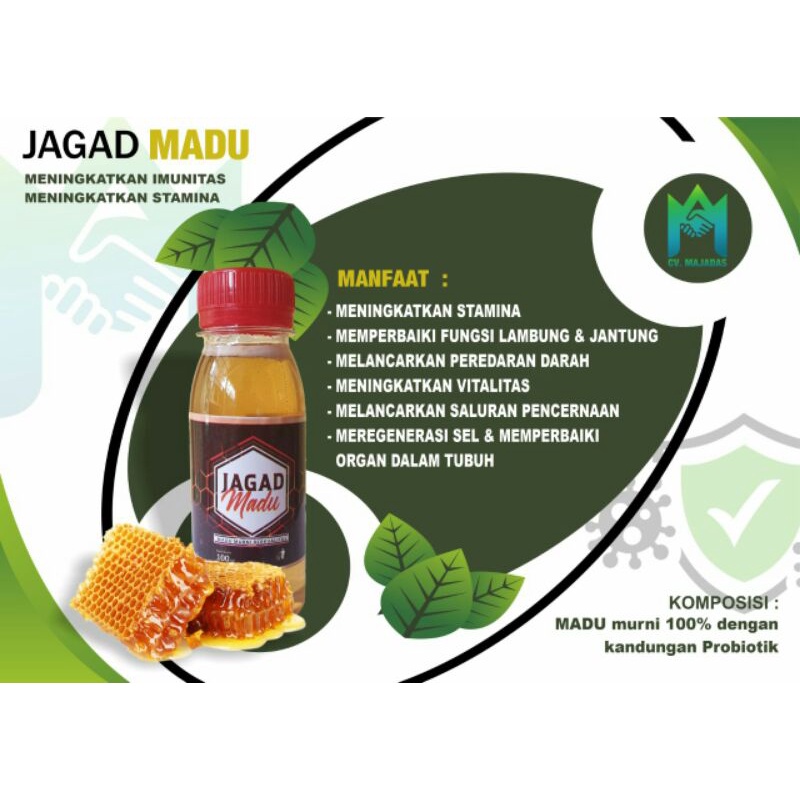 

Termurah & Original. Majadas Jagad Madu Probiotik. madu murni berkualitas dengan tambahan probiotik