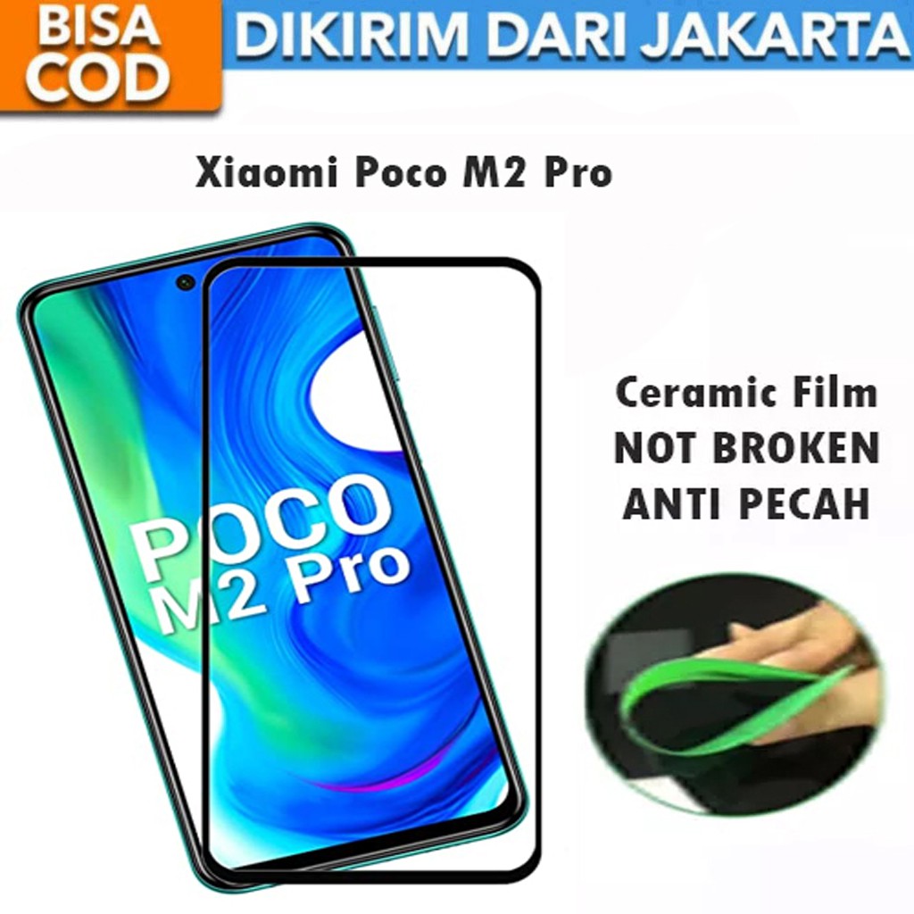 Tempered Glass Xiaomi Poco M2 Pro Full Cover / Full Screen Ceramic Film Anti Gores