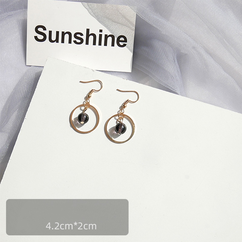 Anting Tusuk Gantung Temperament Desain Geometri Gaya Korea / Simple / Populer / Sexy Untuk Wanita