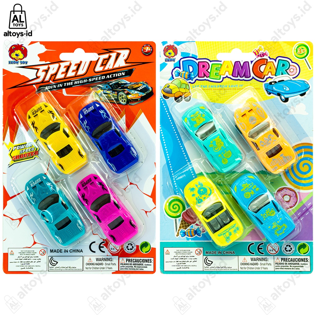 Mainan Mobil Balap Speed Car / Dream Car Mini Sport Car Set 4Pcs Murah