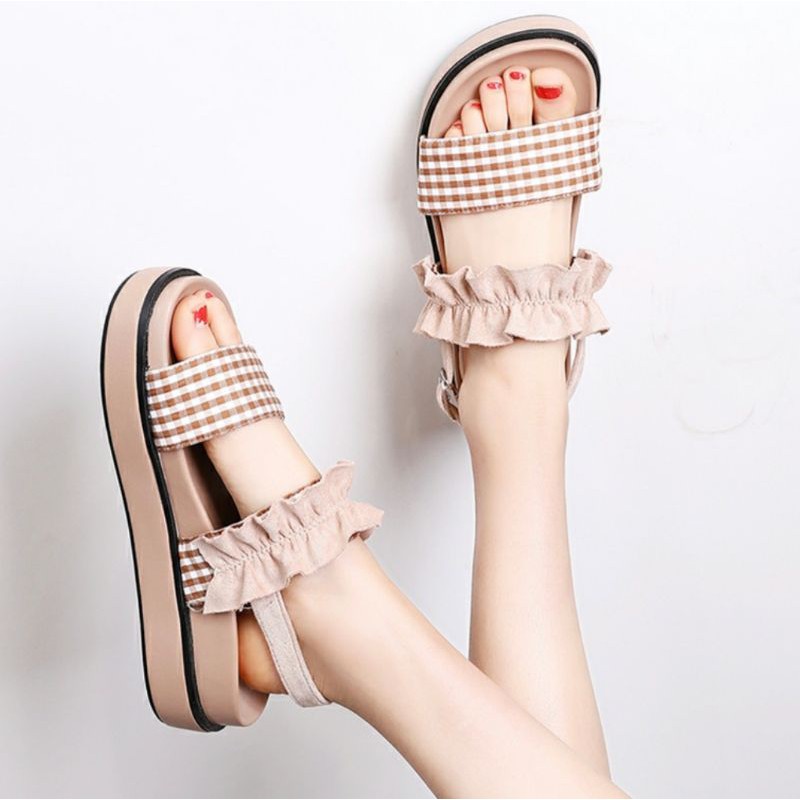 Sendal Wanita Sandal Wanita Amanda Terbaru 2022 Wedges Sendal Wanita Sandal Wanita Amanda Terbaru 2022 Wedges
