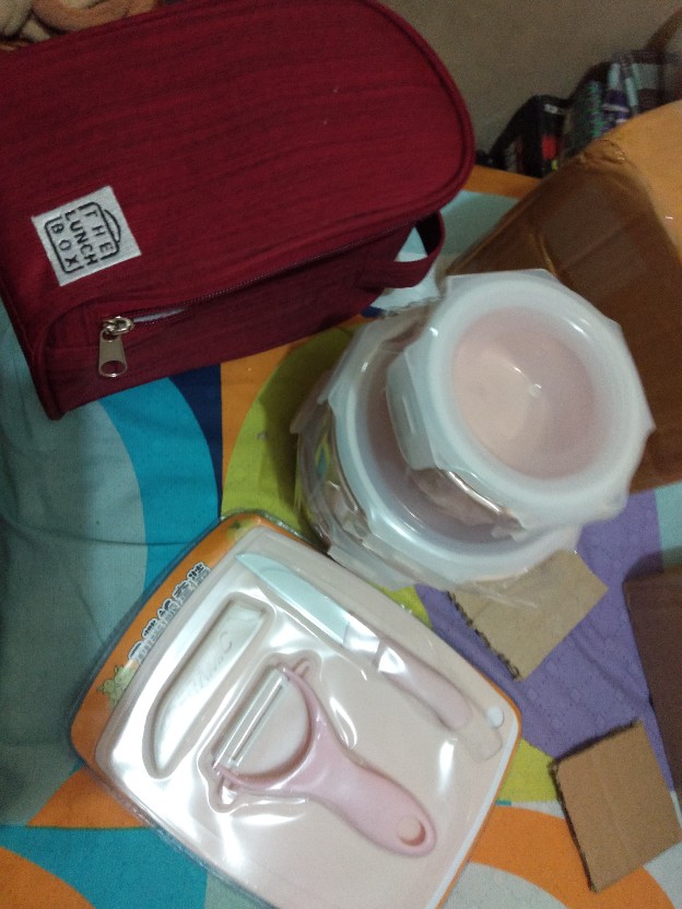 Pisau Set Keramik 3 In 1 Talenan Set Knife Set Peeler Buah/pisau Set/talenan Set/set Alat Dapur 3in1