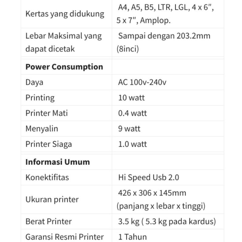 Printer Canon MG2570S All In One Print Scan Coppy Baru free bubble