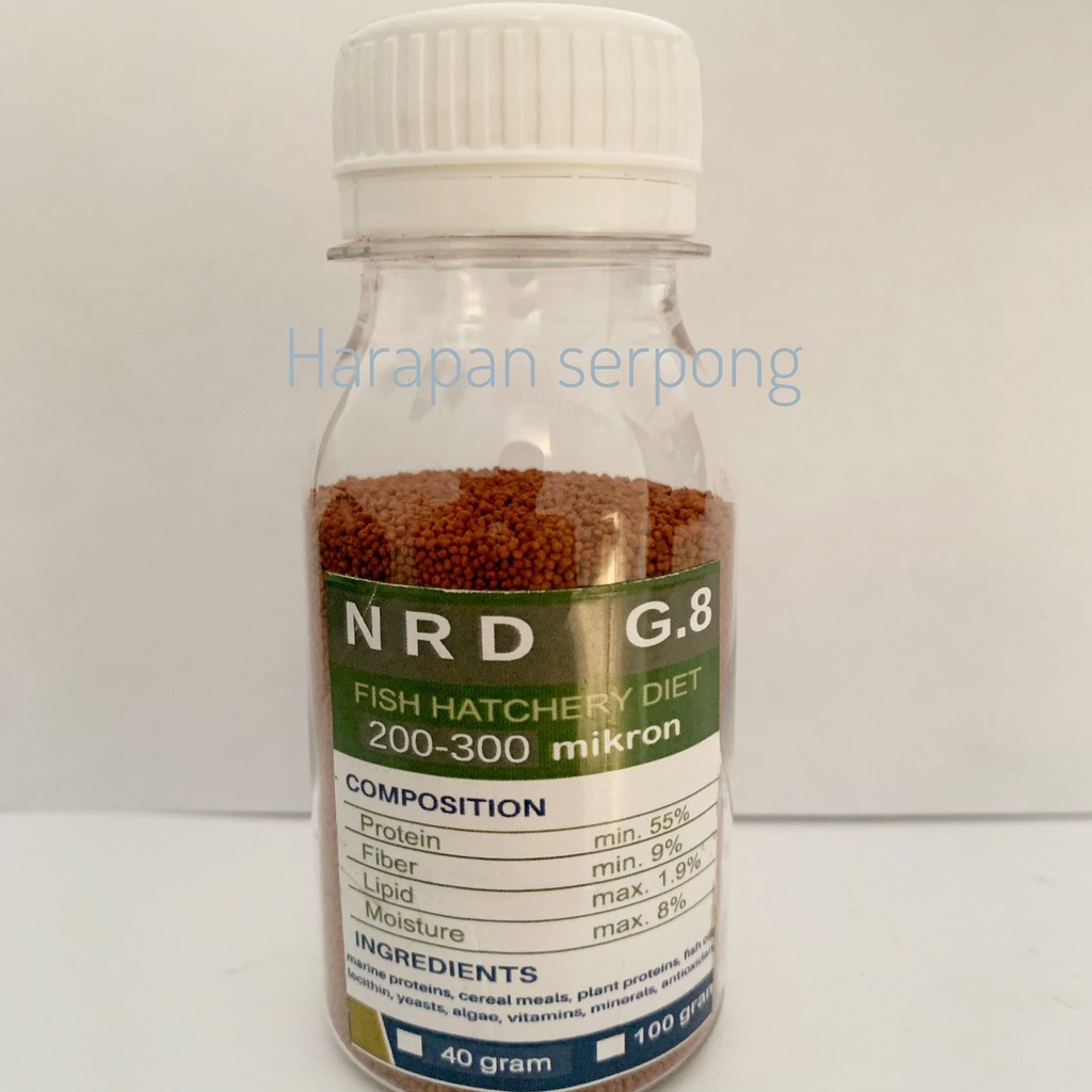 PELET NRD G8 PELET NRD PAKAN IKAN HIAS GUPPY CUPANG 40GR