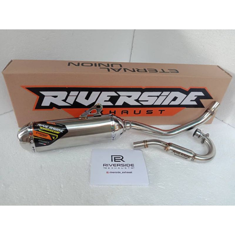Knalpot Supermoto KLX, D-TRACKER, CRF,WR155 ORIGINAL PNP RIVERSIDE