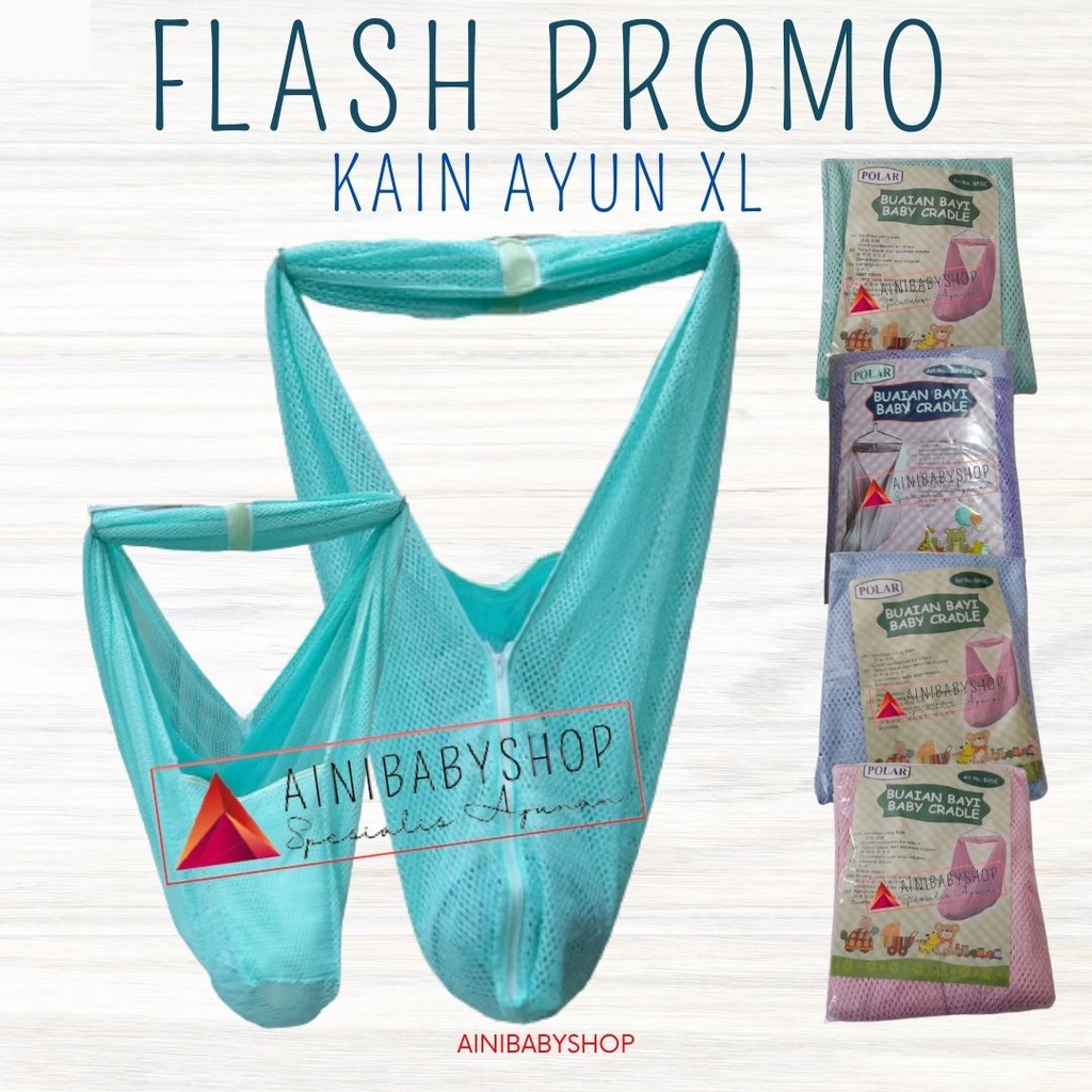 Kain Ayunan Bayi Zipper Ukuran XL/Jumbo Kain Ayun Besar Kain ayunan murah  ainibabyshop FLASH PROMO