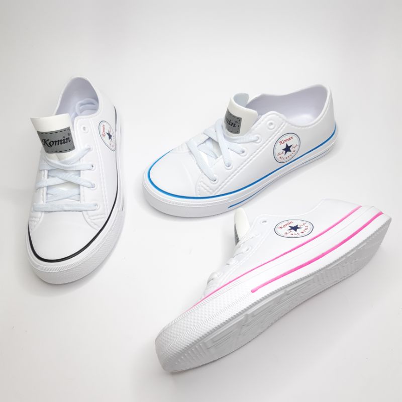 Sepatu Tali Karet Putih Komin K-065-1P