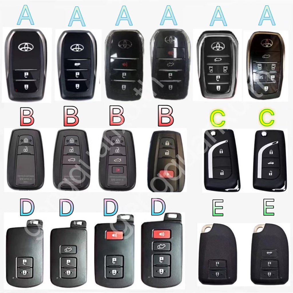 Casing Kunci Remote Mobil Motif Kartun Untuk Toyota Hilux Rogue Revo Innova Fortuner Harrier Camry Vellfire