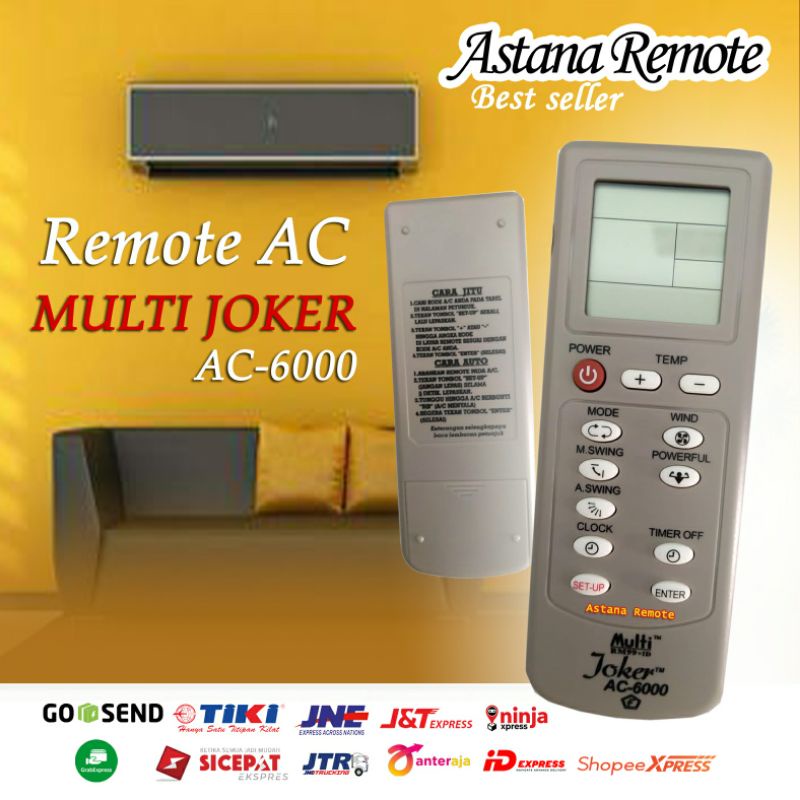 REMOTE AC UNIVERSAL JOKER MULTI AC 6000