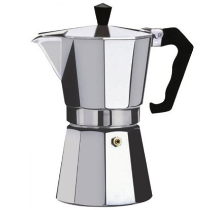 MPro 50 / 100 / 200 / 300 /450 ml Espresso Moka Pot Teko Stovetop Filter Coffee Maker (5 Ukuran)  Silver / Black OneTwoCups