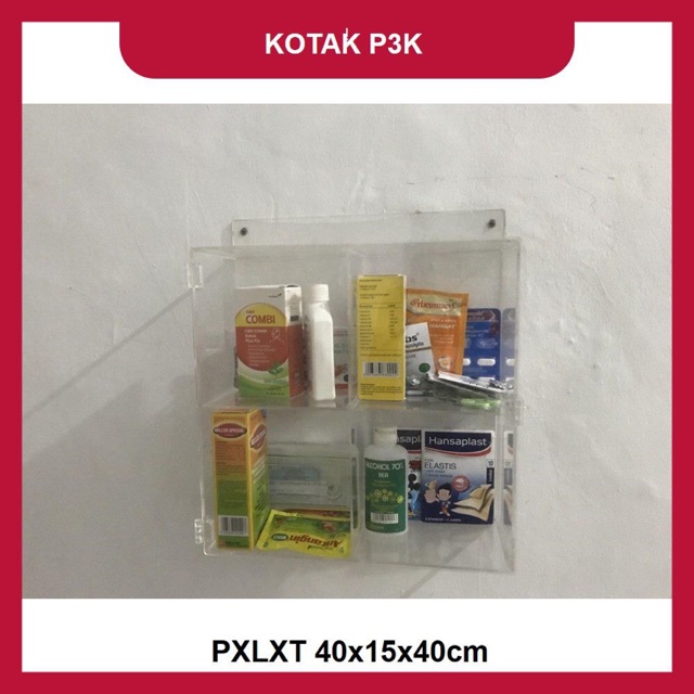 

Akrilik Kotak P3K PxLxT 40x15x40cm