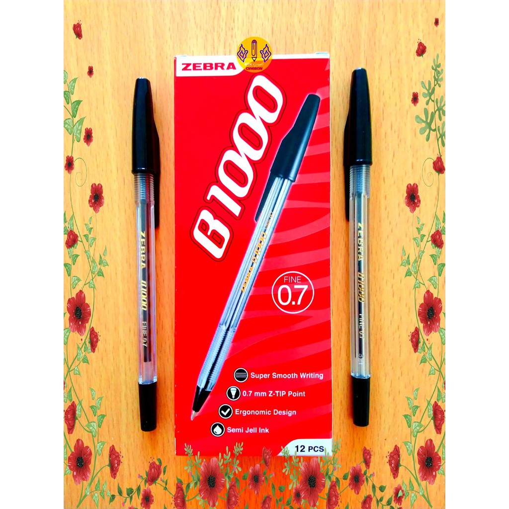 

Pulpen Fine Pen Zebra B-1000 S.Gel Hitam 0,7 mm