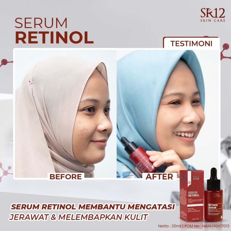 SERUM RETINOL SR12 / MENCERAHKAN / MELEMBABKAN / MENGECILKAN PORI PORI / ANTI AGING / GLOWING BERSINAR