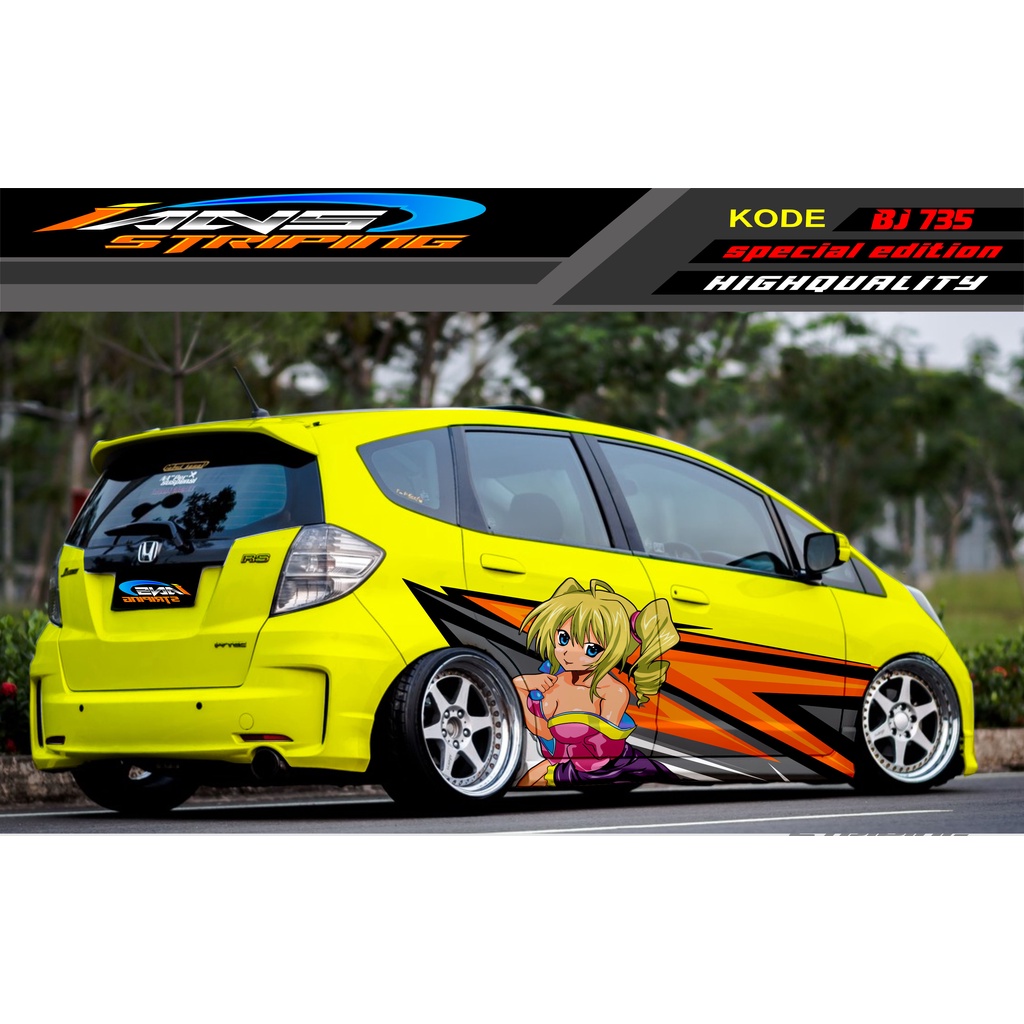 VARIASI STICKER MOBIL HONDA BRIO AGYA JAZZ AVANZA YARIS / DECAL STICKER MOBIL JAZZ / STIKER MOBIL