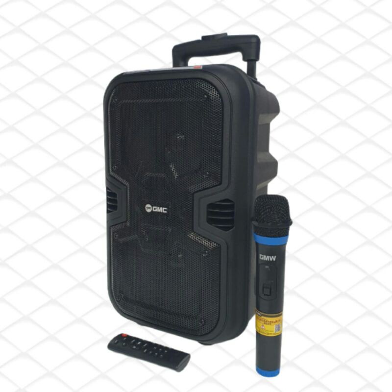 Speaker Bluetooth Portable Double Speaker GMC 897 i + Mic Wireles Extra Bass Sound Karaoke
