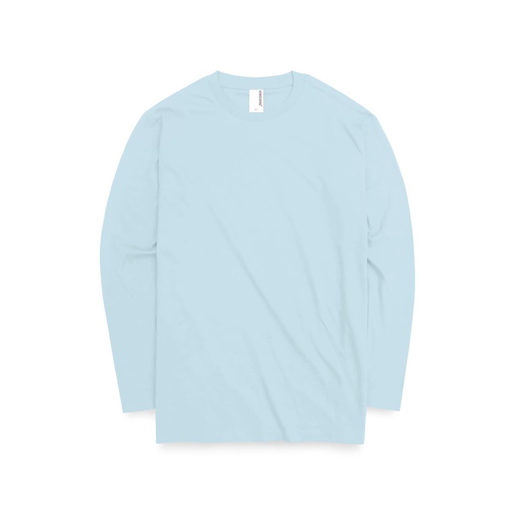 Kaos T-Shirt Lengan Panjang Long Sleeve Buat Pria & Wanita Baby Blue Human Greatness Bahan Adem Tida