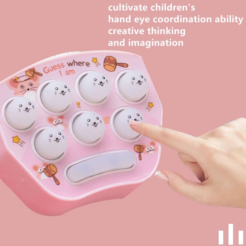 Creative Funny Children's Hand-held Learning Toys Game Machine / Mini Puzzle Hit Gophers Memory Training Game / Portable Educational Novelty Toys Stress Reliever Toys