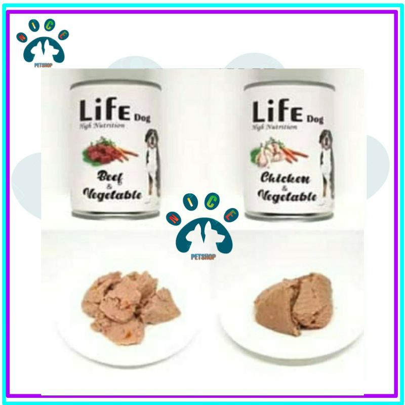 Life Dog Kaleng 380 gr Makanan Anjing / dog food beff / chiken Flavour