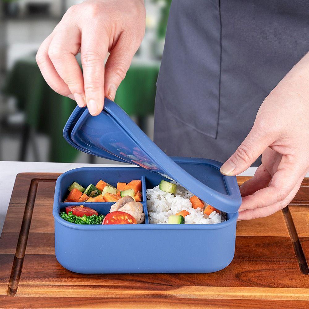 Populer Bento Box High Quality Portable Silikon 3sekat