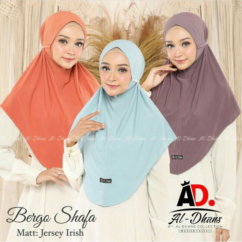 HIJAB BERGO SHAFA / HIJAB INSTAN / HIJAB ORI BY AL DHANS / JILBAB MURAH