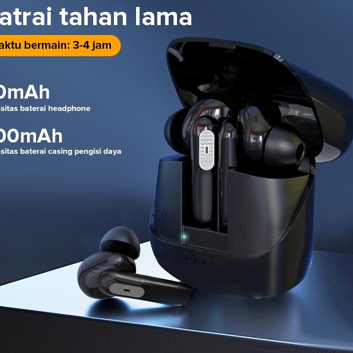 Lagi Tren.. TACOO TWS Bluetooth Earphone Earbuds Spirt Hi-Fi Sound Noise Reduction Black LED Bass wi