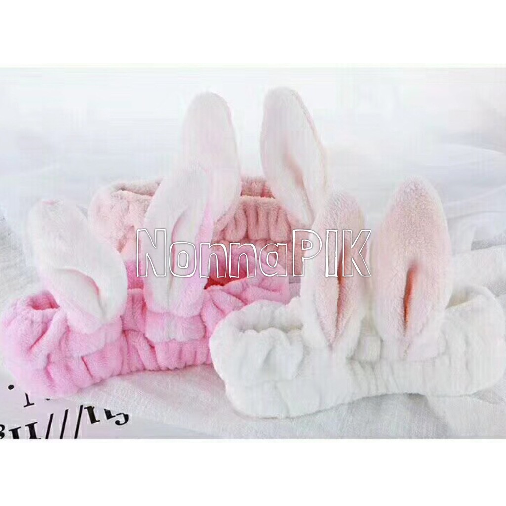 Headband Mandi Kelinci / Bando Rambut Rabbit Long Ears